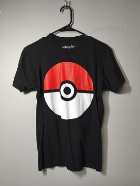 Welovefine Pokemon Pokeball Black T-Shirt Size Mens Small
